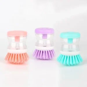 Kitchen Household Wash Tools Utensils Sink Scrubber Liquid Plastic Dish Pot Cleaning Brush With Dispenser