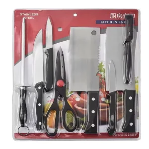 Kitchen Knife Set 8 Piece Business Knife Set Stainless Steel Double Sided Suction Knife Sets