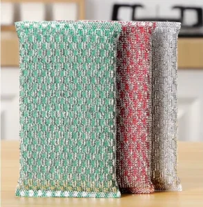 Kitchen Non-metal Net Scrubber Dish Wash Abrasive Non-Scratch Sponge Scouring Pad Sponge Scourer Scrub Sponge