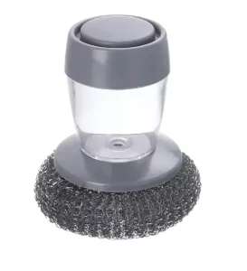 Kitchen Soap Cleaner Dishwashing Brush Pot Tool Automatic Liquid Dispenser Long Handle PP Material Long Palm Sponge