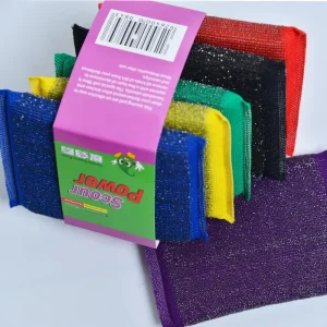 Kitchen Sponge Scourer Pad Steel Wire Dish Washing Scrubber Metal Sponge Scouring Pad Pot Scrub Pad