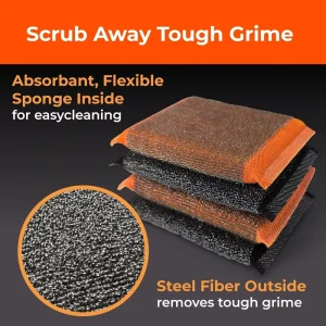 Kitchen Steel Sponge Scourer Pad