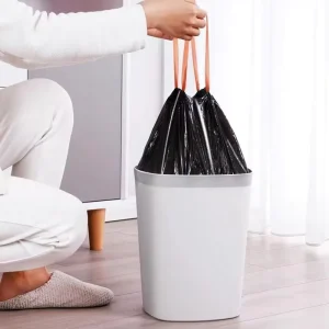 Kitchen Tall Drawstring Low Density HDPE Square Bottom Star Sealed Ok Compost Black Roll 4 30 Gallon Trash Bags
