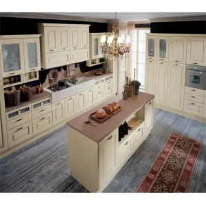 Kitchen Unit Elegant Modern Solid Wood Kitchen Cabinet set