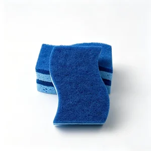 Kitchen Use Double Sided Decontamination High Density Remove Oil Household Cleaning Sponge Block S type Sponge Scouring Pad
