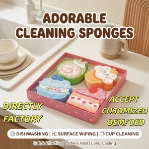 Konjac Sponge OEM Manufacturer Cleaning Cloths Solve Kitchen Problems Kitchen Cleaning Supplies Dishwashing Sponge