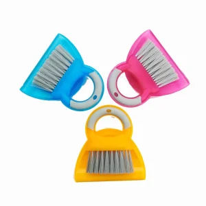 Kworld Special Design Super Durable Desktop Mini Hand Brush and Dustpan Set with TPR Lip for Home Office