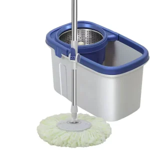 L108 New Spin Mop Bucket Set Hands Free Dual Drive Stainless Steel Telescopic Mop