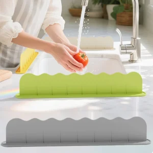 LEDUN Premium 49 inch Silicone Splash Guard Wave Design Sink Barrier For Kitchen Counter Water Dam Custom Logo Color