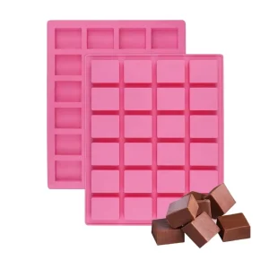 LFGB-Certified Food-Grade Silicone Mold, 24-Cavity, Oven-Safe, for Candy and Chocolate