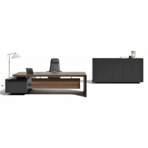 LIWEI Modern Wooden Executive Desk Extendable Durable Design Ergonomic Office Furniture for Manager’s Office Conference Rooms