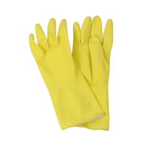 LX01070 High Quality Yellow Household Rubber Gloves Latex Safety Gloves