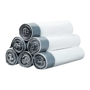 Large 13-Gallon Black Plastic Drawstring Trash Bag Waterproof PE Recycled Leak-Proof Liner Scented Home Garbage Bag on Roll