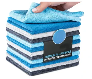 Large 13″x11″ Microfiber Cleaning Cloths Highly Absorbent Streak Free for Household Car Windows Kitchen Cleaning