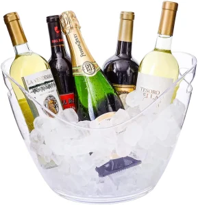 Large 3L 4L 5L 6L 7L 8L Wine Champagne Beer Plastic Ice Bucket with Handles Manufacturer
