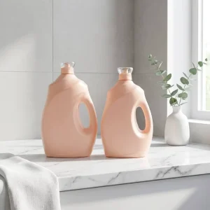 Large 3L 5L HDPE Pump Dispenser Bottle Handle Thickened for Laundry Detergent Fabric Softener Clothing Care OEM