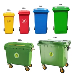 Large 660L Rectangle Induction Type Eco Friendly Recycling Trash Can Outdoor Compost Bin Built In Structure Public Use Waste