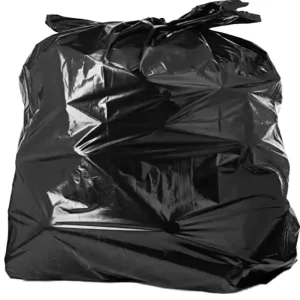 Large Black Heavy Duty 3 Mil PE Trash Bags for Contractor Household Lawn Leaf Garbage