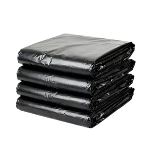 Large Black PE Garbage Bags Heavy Duty Thick Plastic Trash Bags for Home Kitchen Office