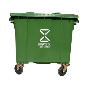 Large Capacity 660L Eco Friendly Plastic Trash Can with Wheels Lids for Outdoor Street Parks Large Restaurant Kitchen Waste Bins