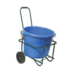 Large Capacity 66L Plastic Eco Friendly Multi Purpose Muck Bucket Thick Wall Two Rope Handles Stable Farm Cleaning Trolley