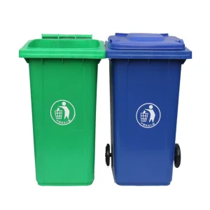 Large Capacity Eco Friendly PP 240L Sturdy Standing Trash Can Lid Outdoor Garden Pedal Waste Bin Recycling Wheelie Bin