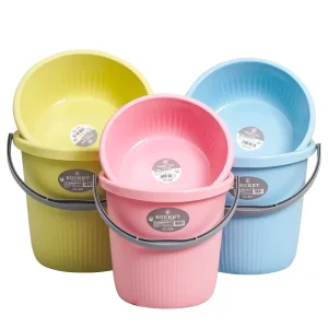 Large Capacity PP Plastic Cleaning Set with Portable 16-20L Bucket and Basin for Bathroom