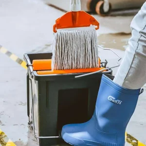 Large Capacity Plastic Bucket Floor Cleaning Cart Squeeze Water Bucket Wringer Mop Trolley