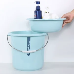 Large-Capacity Thickened Plastic Bucket Set for Home Water Storage, Laundry, Student Dormitory Basin and Bathing