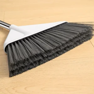 Large Home Use Long Soft Daily Weekend Cleaning Flagged Bristle Single Stainless Steel Handle Broom
