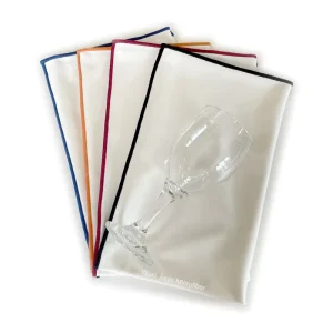 Large Microfiber Cristal Glassware Polishing Cleaning Cloth Lint Streak Free Drying Glass Towel Custom Logo Big