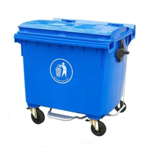 Large Plastic Waste Bins with Wheels Mobile Trash Bin Garbage Bin Plastic