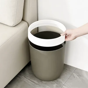 Large Round Plastic Garbage Can Waste Bin for Home Living Room Kitchen Bathroom Bedroom