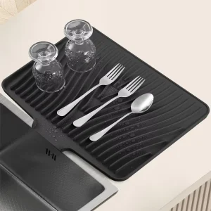 Large Silicone Dish Drying Mat Food-Grade Heat-Resistant Non-Slip Drain Pad
