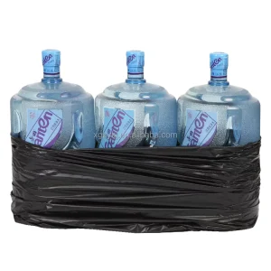 Large Size Black Garbage Bag Heavy Duty Trash Bags with Valve Embossed Surface Security Feature