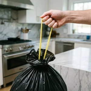 Large Size Extra Strong Leakproof Disposable Polyethylene Rubbish Waste Collection Drawstring Trash Bags