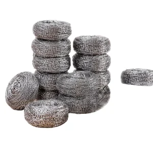 Large Size Stainless Steel Metal Wire Ball 10 Pcs Household Dishwashing Brushes Kitchen Pot Dirt Cleaning Brush for Tight Space