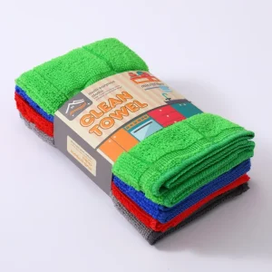 Large Square Dual Purpose Microfiber Cleaning Cloth Dry Wet Multi Functional Soft Absorbent Towel for Kitchen Use