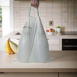 Large Storage Bag with Handle Thickened Trash Can Plastic Bag Disposable Household Classification Kitchen Black Plastic Bag