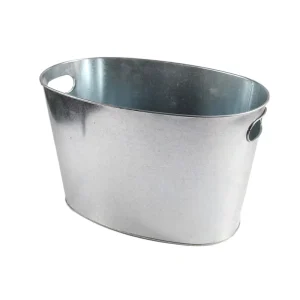 Large Tin Beer Barrel Ice Bucket Eco-Friendly Modern Design Party Use OEM ODM Available Galvanized Iron Stocked