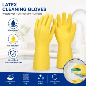 Latex Gloves Durable Wear Resistant Hand Protection Gloves Factory Direct Supply for Household Kitchen Laundry Cleaning ODM OEM