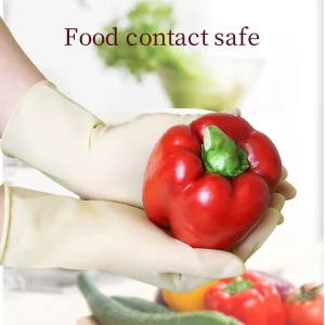 Latex Gloves Rubber Gloves Wear Resistant Household Kitchen Dishwashing Laundry Cleaning Waterproof Durable