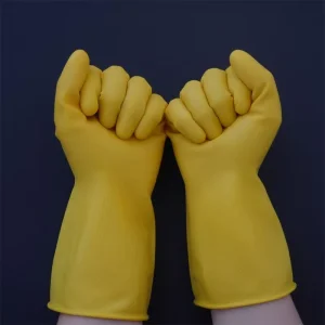 Latex Reusable Non Slip Thickened Waterproof Flexible Tendon Gloves for Dish Washing and Cleaning Household Use