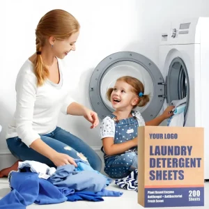 Laundry Cleaning Supplies Laundry Sheets Built in Enzyme & Silver Ion High Quality Solid Soap for Clothes Anti tangling Laundry