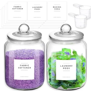 Laundry Detergent 2000ML 64oz Glass Jars for Fabric Softener