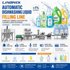 Laundry Dish Detergent Washing up Dishwashing Soap Liquid Packaging Filling Line Machine