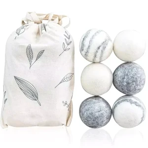 Laundry Tumble Dryers Stripe Grey Dryer Ball Grey Stripe and Marble Dryer Wool Balls in STOCK