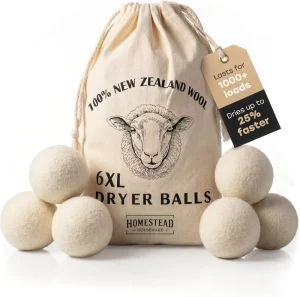 Laundry Wool Dryer Balls Natural Fabric Softener Reusable Wool Dryer Balls