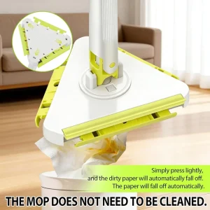 Lazy Mop for Cleaning Floors Mop With Pressure Clamping System Mini Mops Suitable for Kitchens Walls and Windows(triangle)