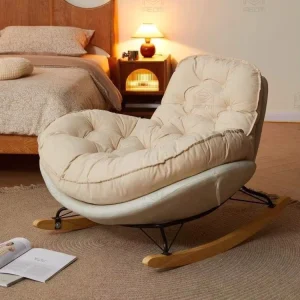 Lazy Sofa Style Single Recliner Wooden Penguin Rocking Chair